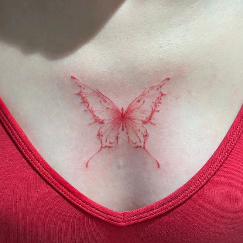 Blood Butterfly Temporary Tattoo